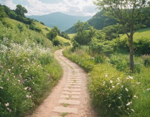 path in the mountains