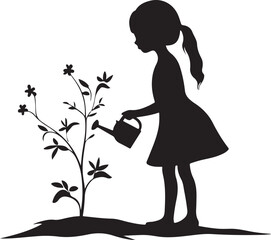 girl with a flower