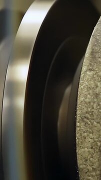 Industrial Equipment With Moving Pistons, Detailed View, Vertical 4K