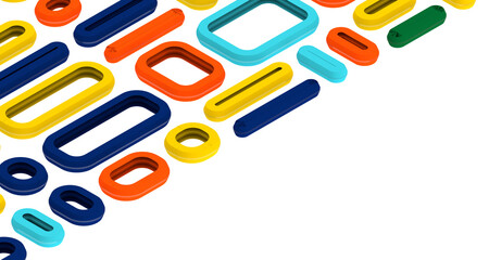 Mosaic triangular low poly style abstract geometric background - Divider 3d