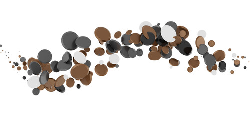 Confetti, paper triangle on the floor, fancy, colorful, celebration party