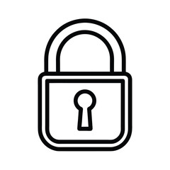 Lock Closed Icon Outline Vector Illustration