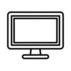 Monitor Screen Icon Outline Vector Illustration