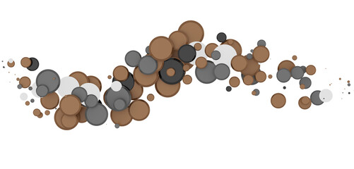 Multicolor confetti abstract background with a lot of falling pieces, isolated on a white background.