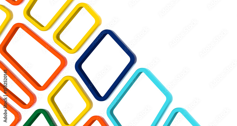 Aufkleber Mosaic triangular low poly style abstract geometric background - Divider 3d