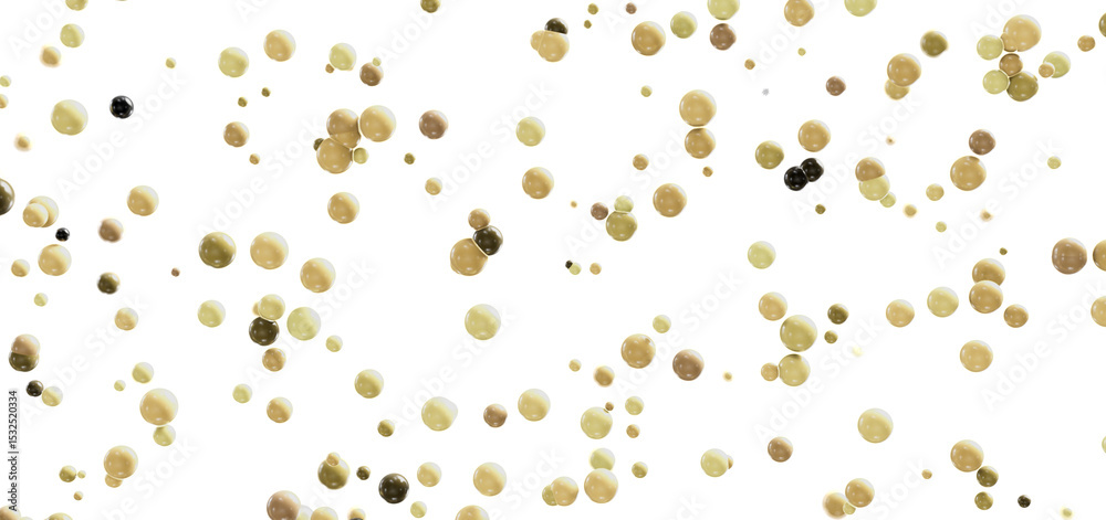 Poster beautiful abstract image of floating spheres. perfect for backgrounds, websites, and more!