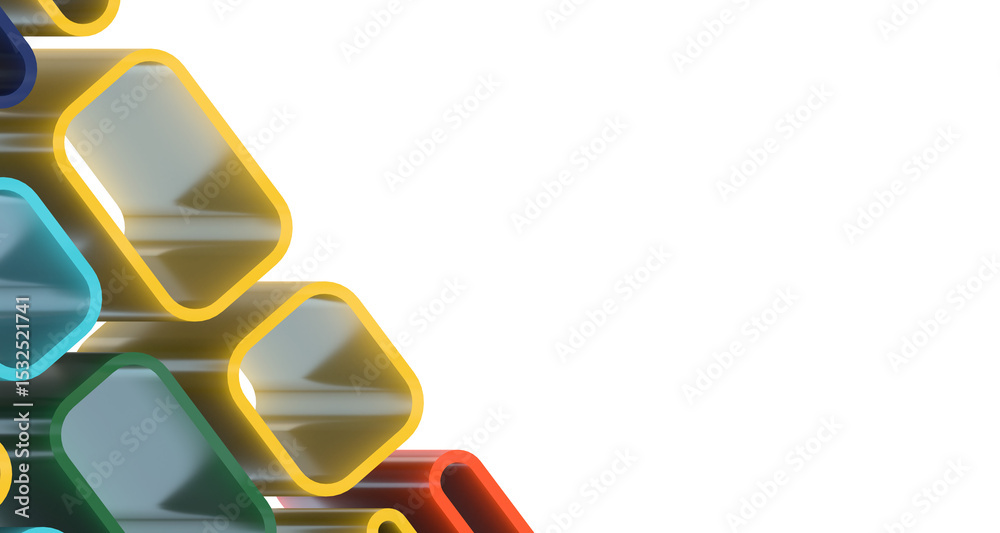 Aufkleber Mosaic triangular low poly style abstract geometric background - Divider 3d