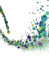 silver confetti explosion festive background