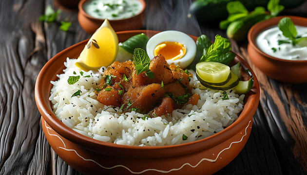 Indian Bhaag dalmaach team lebu Indian old tradition food Ultra realistic image food 