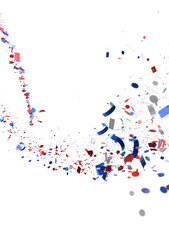 confetti - ndependence day USA banner mockup with confetti confetti in American national colors.