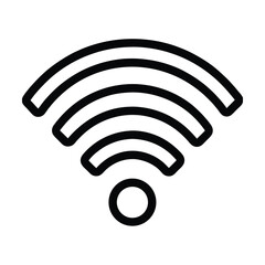 WiFi Signal Icon Outline Vector Illustration