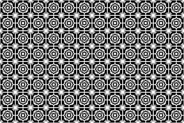 Abstract Black and White Seamless Geometric Pattern for Background Design