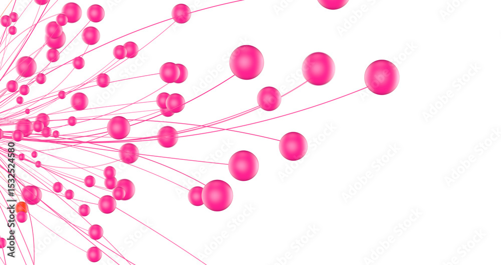 Poster The structure of the network connection of points and lines. Data technology.