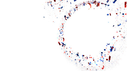confetti - ndependence day USA banner mockup with confetti confetti in American national colors.