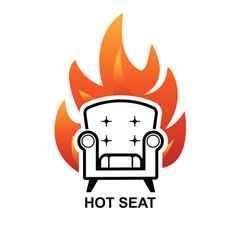 Hot seat icon isolated on background vector illustration.