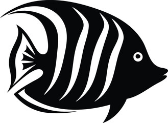 Flame angelfish illustration vibrant tropical fish on white background