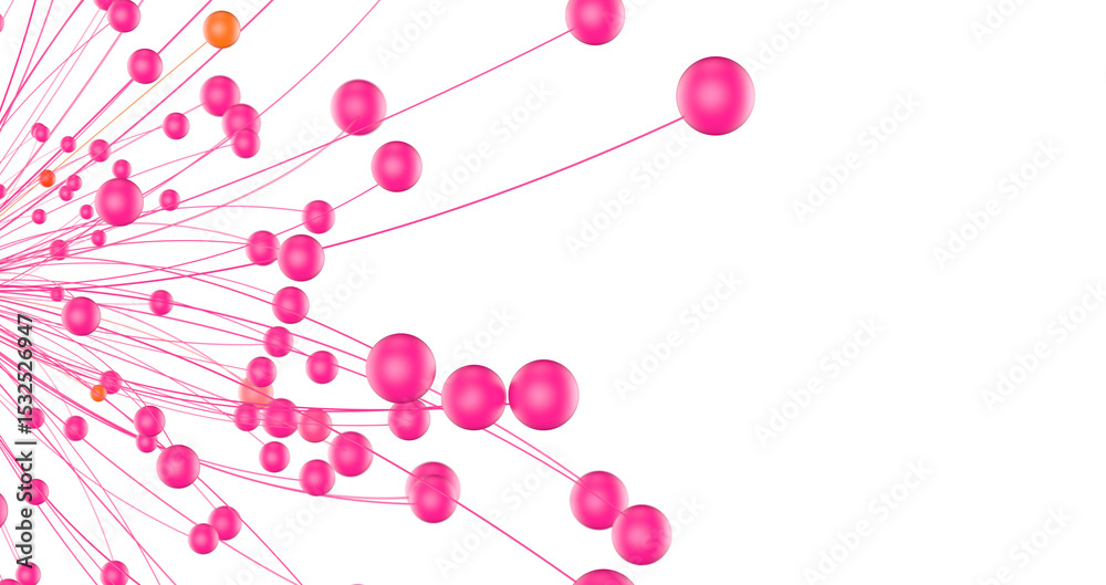Leinwandbilder The structure of the network connection of points and lines. Data technology.