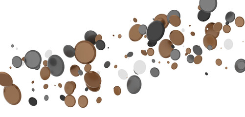 confetti png. Gold confetti falls from the sky. Glittering confetti on a transparent background. Holiday,