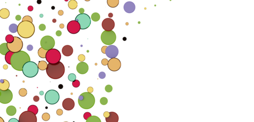 Multicolor confetti abstract background with a lot of falling pieces, isolated on a white background.