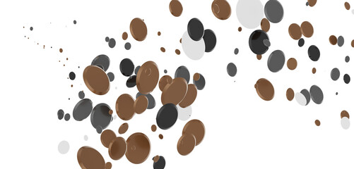 silver confetti explosion festive background