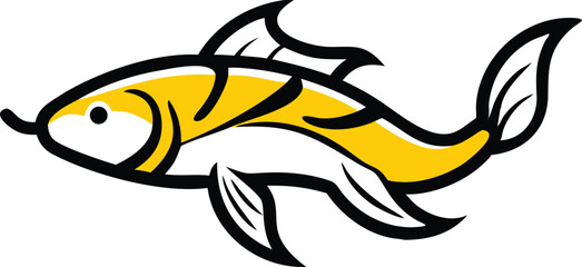 Koi fish illustration vibrant aquatic design