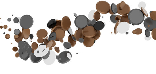  Multicolored confetti on white