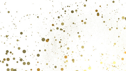 Celestial Celebration: Radiant 3D Illustration of Celestial gold Confetti