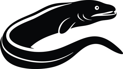 Detailed moray eel illustration on white background