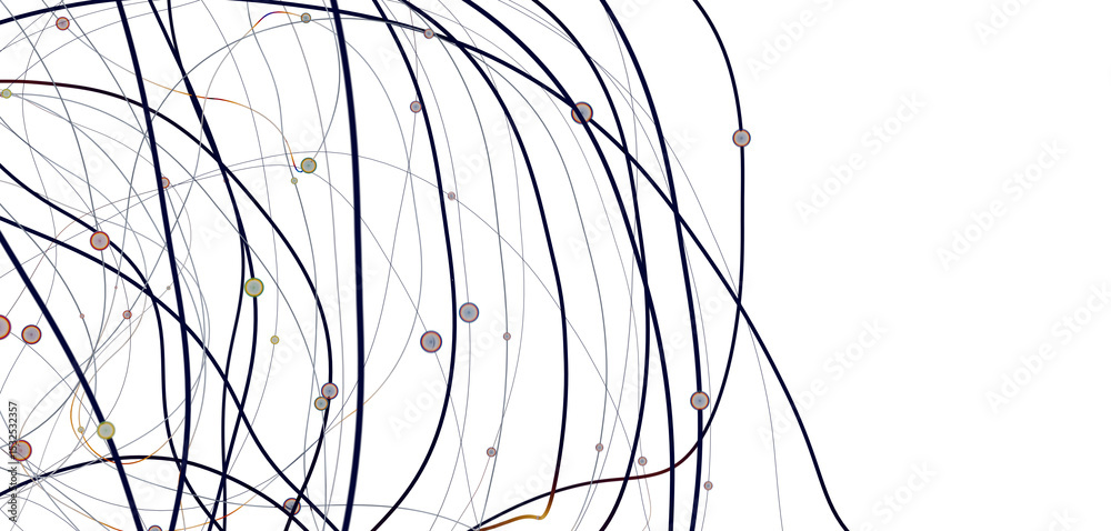 Poster network shape. abstract 3d render