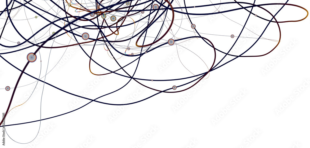 Aufkleber network shape. abstract 3d render