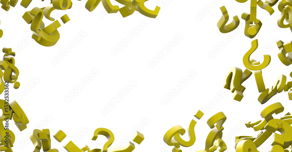 Poster question marks quiz doubt survey fa