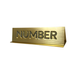 Gold Number Holder: Elegant Tabletop Display