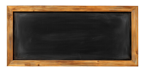 rustic wooden school blackboard isolated on white
