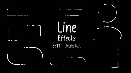 Set 4 of line effects liquid tail, move around the shape frames, circle, rectangle, long box, square, round running lines, Hand-drawn animation on a transparent background, alpha channel	 - Powered by Adobe