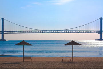 부산 광안리 해수욕장 광안대교