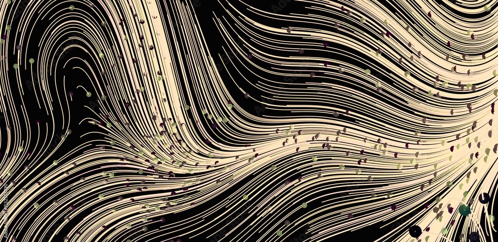 Poster stylish abstract background with beige and black waves. perfect for modern designs.