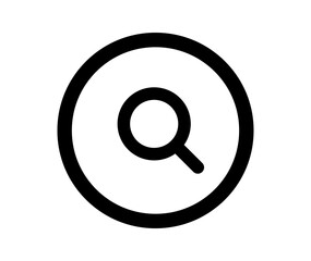 検索 アイコン マーク/ Search Icon – 虫眼鏡・探す・拡大のシンボル・マーク・円