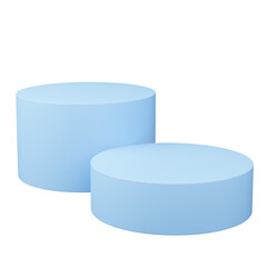 3D Render Blue Product Display Podium