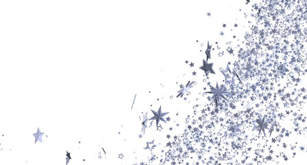 Beautiful silver stars on white background. Perfect for festive designs, cards, and more.