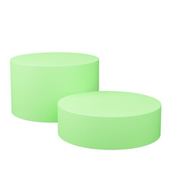 3D Render Green Product Display Podium