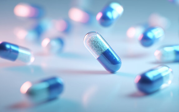 colorful medicine capsules — ideal for pharmaceutical ads, health blogs, or supplement packaging design