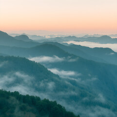 Fototapeta premium mountains in the fog