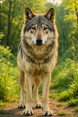 EXTINCT ANIMALS: HOKKAIDO WOLF OR EZO WOLF OR SAKHALIN WOLF (CANIS LUPUS HATTAI)
