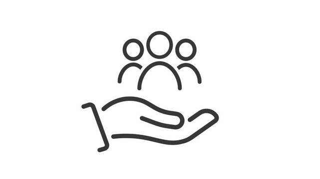 Safe peoples, flat design style.