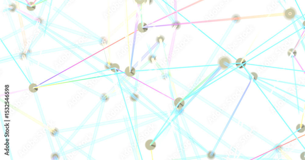 Poster Stock photo of an abstract network, connection points, and lines. Ideal for technology, communication, and data concepts.