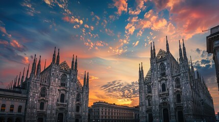 The Enchanting Beauty of a Cathedral Under the Golden Sunset