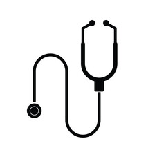 Stethoscope vector icon design illustration. Medical Stethoscope vector icon. Stethoscope Pulse Vector, Heart Health Icon, Medical tools Vector, Doctor, Nurse.