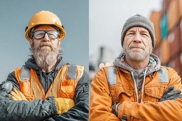 Safety Comparison of Truck Drivers in Protective Gear and Casual Clothing Generative AI