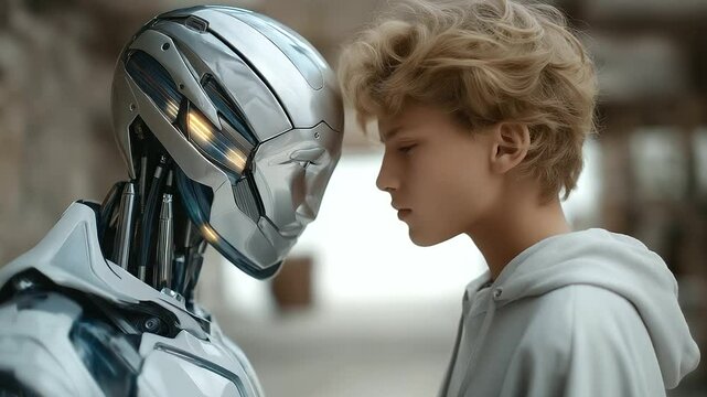 Human and Humanoid Robot Making Eye Contact in Ambient Light