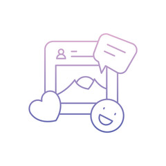 Social Media Post Vector icon